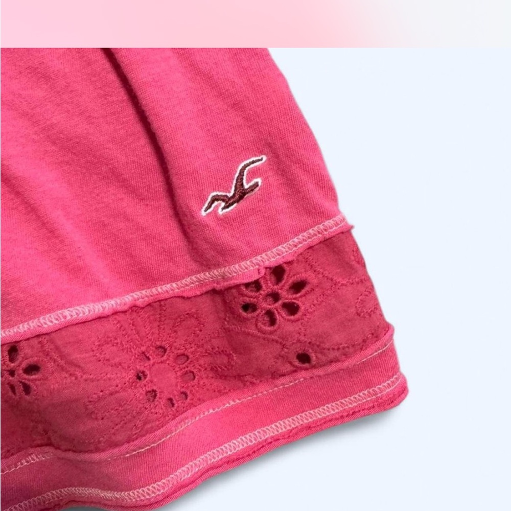 Hollister Pink Blouse with Lace Trim - Picture 2 of 2